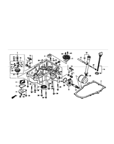 Gxv670 Oil Pan Diagram and Parts List for M54-HN 53BB5ETW750-24-HP Cub Cadet Lawn Tractor